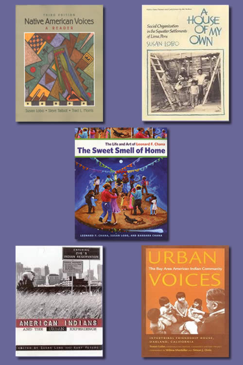 Covers of four books by Susan Lobo