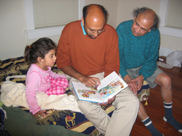Reading with Tata and Papa